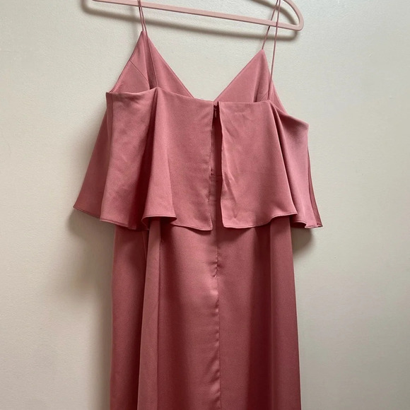 Shona Joy Luxe Cocktail Frill Dress Rose Pink 13954 - Picture 7 of 15